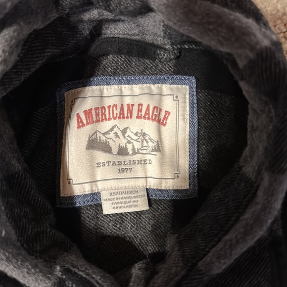 American Eagle Plaid Flannel Button Down - Picture 2 of 5